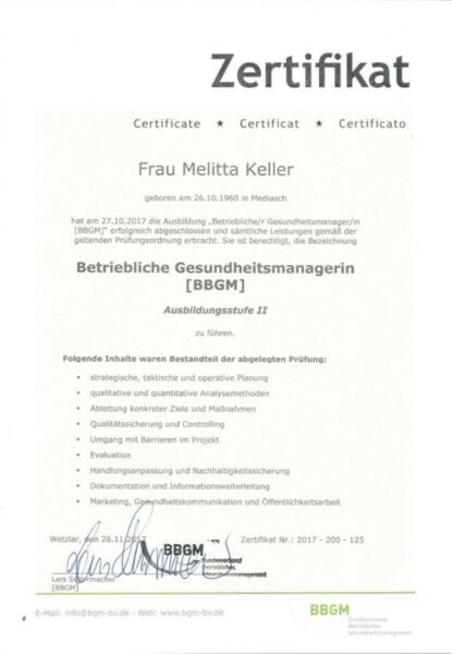 BGM-Zertifikat